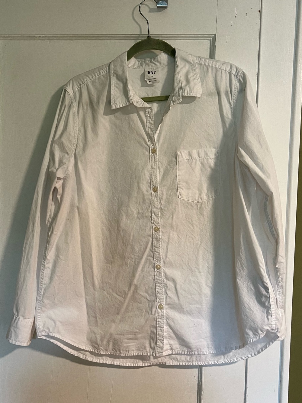 GAP The Classic Shirt, White, XL